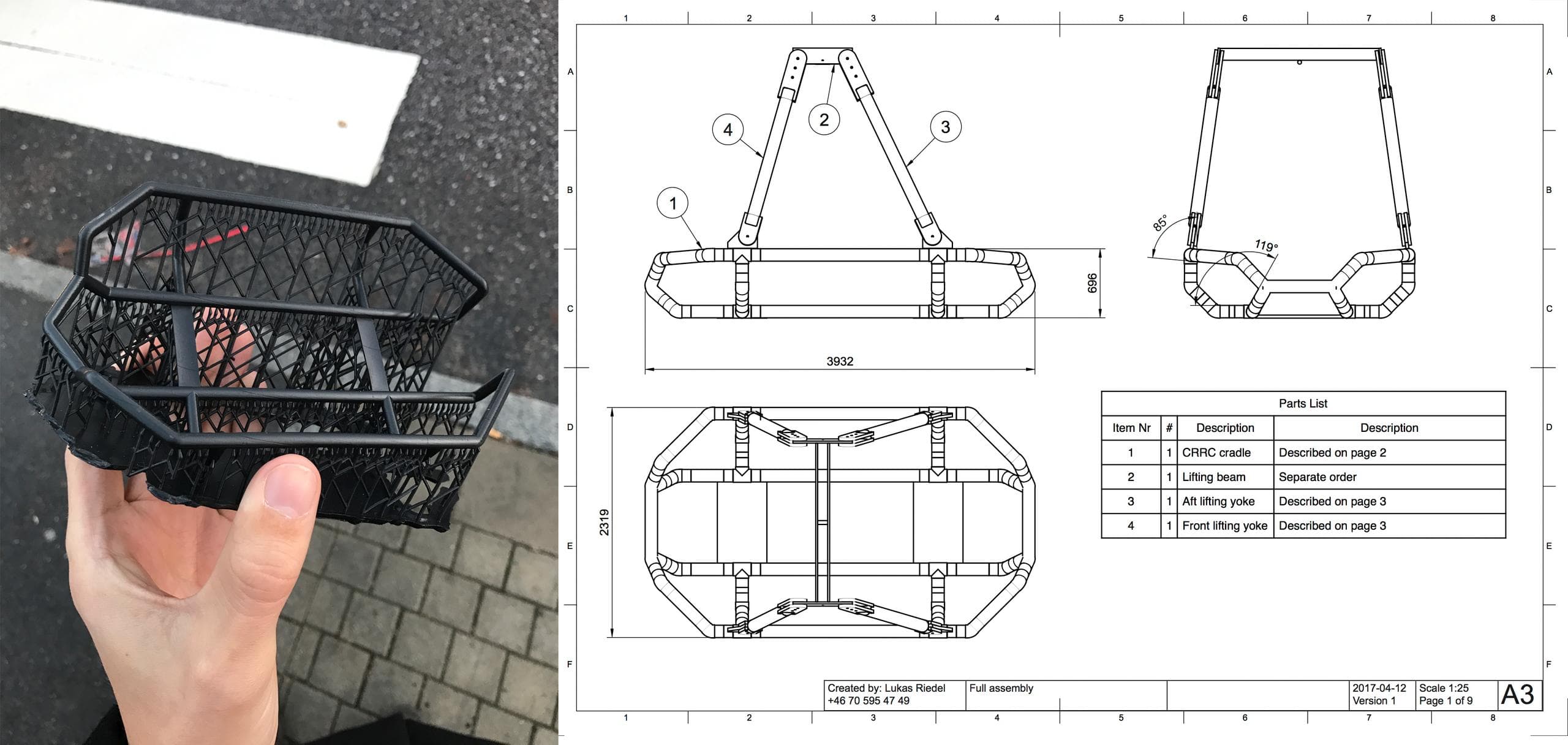 3D print and CAD model